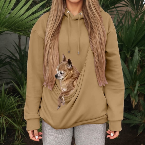 Pet Pouch Hoodies,Oversized Sweatshirt With Pocket Front Carry Pouch For Small Dog And Cats,Puppy Kitten Dogs Holder
