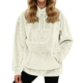 thumbnail image 1 of Pet Pouch Hoodies Oversized Sweatshirt With Pocket Front Carry Pouch For Small Pet Color: Beige Size: L, 1 of 5