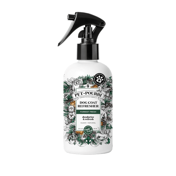 Pet-Pourri Dog Coat Refresher, Furrest Fresh, Bergamot, Clove, and Cinnamon and Amber, 8 fl oz.