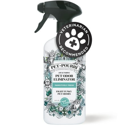 Pet~Pourri Pawsitively Fresh Pet & Home Deodorizer Spray, Jasmine + Fresh Air + Pear, 16oz