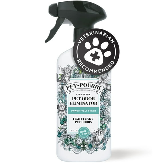 Pet~Pourri Pawsitively Fresh Pet & Home Deodorizer Spray, Jasmine + Fresh Air + Pear, 16oz