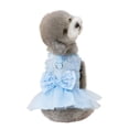 thumbnail image 1 of Pet Princess Gauze Skirt Color Traction Skirt Dog Lace Party Dress Style Beautiful Appearance Fashion Skin Friendly Breathable Texture Soft Machine Wash/Cold Water Hand Wash Blue XS, 1 of 8