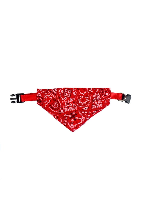 Pet Printed Bandana Scarf, For Small Dogs And Cats, Retractable Collar With Adjustable Webbing, High Quality Material, Suitable For Daily Walking And Dressing Up