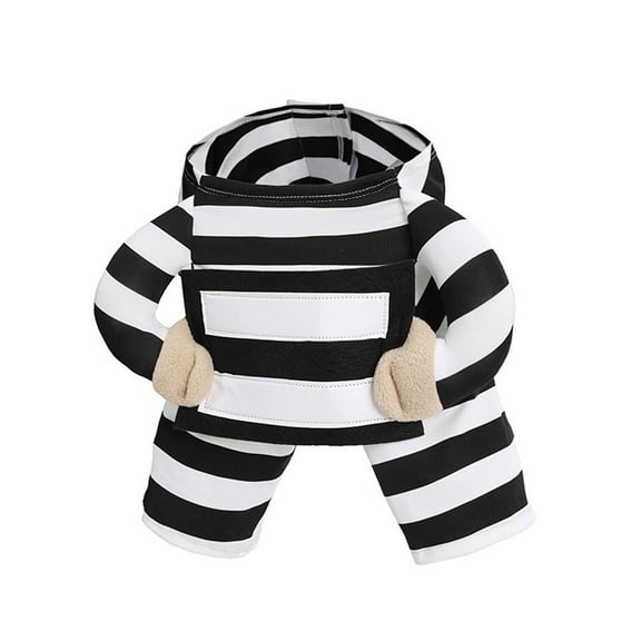Pet Prisoner Costume Entertaining Festival Outfit Party Wear for Small to Large Cats Dog Masquerade Birthday Celebration