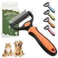 thumbnail image 1 of Pet Grooming Tool for Dogs and Cats, Dual-Sided Pet Comb, Professional Deshedding Tool, Pets Hair Remover Shedding, Long Haired Dog Brushes, Undercoat Combs Supplies, Cat Brush Rake, 1 of 8