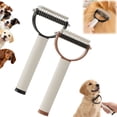thumbnail image 1 of Pet Pro Grooming Tool for Dogs, Dual Sided Pet Grooming Comb, Deshedding Brush Removes Tangles Knots,Dematting Comb for Dogs and Cats(2pcs), 1 of 8