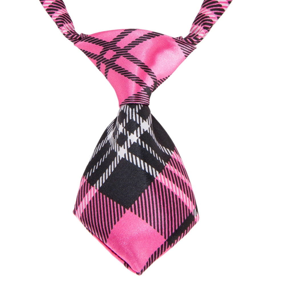 Pet Products Checker Plaid Necktie Collars For Small Dogs And Cats