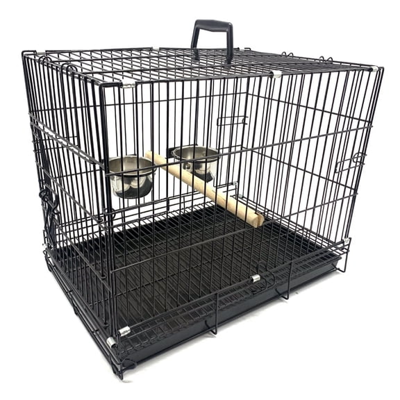 Pet Products Parrot Bird Travel Vet Metal Carrier Durable Metal Cage Prevent Beaks Out