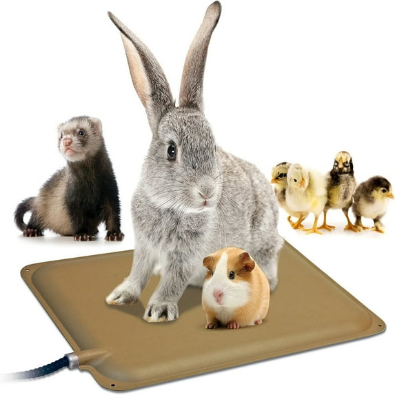 Pet Products Small Animal Outdoor Heated Pad, Waterproof, Chew Resistant, Safety Listed, Indoor Outdoor Heater Warming Pad for Cat Houses, Rabbit Hutches, or Chick Brooders