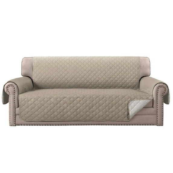 Pet-Proof Sofa & Chair Covers Set 66.9x106.29in - Non-Slip Furniture Protector for Kids/Dogs | Machine Washable Polyester Couch Slipcover (Beige/Gray/Red 0.99lb)