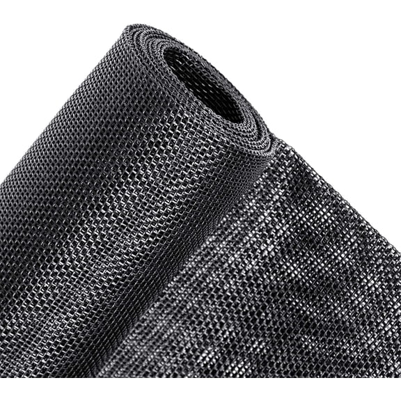 Pet Proof Window and Door Screen Replacement Mesh, Vinyl Coated Polyester Dog Cat Resistant Heavy Duty Netting Curtain Wire Roll Repair Kit for Patio Porch Sliding, Black