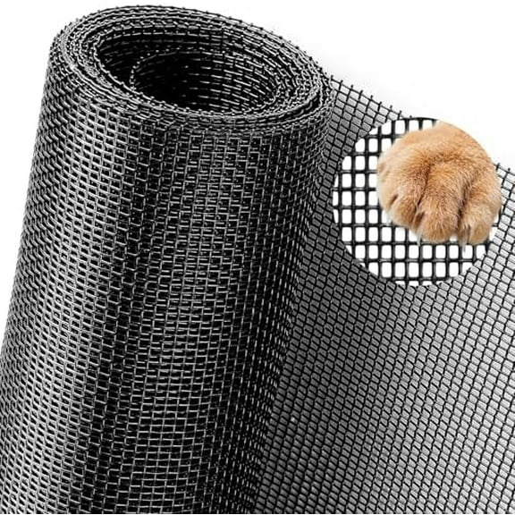 Pet Proof Window Screen Replacement 48"x100" Adjustable Thicken Charcoal Fiberglass Screen Mesh Dog Cat Net for Patio Porch Sliding Door$$Tools & Hardware Other