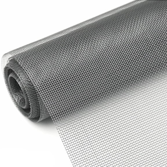 Pet Proof Window Screen Replacement, Thickened Fiberglass Screen Mesh 48 in x 100 in for Dogs & Cats, Charcoal Screen for Patio, Porch & Sliding Door