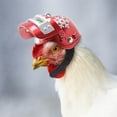 thumbnail image 1 of Pet Protection Chicken Helmet Hen Hat Bird Head Cover Size 1.8x1.8 Inches (Christmas snowflakes), 1 of 9
