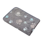 Pet Puppy Blanket Warm Fuzzy Flannel Small Dog Blankets Boy Washable Pet Cat Throw Pad Couch Sofa Cover Paw Print XS