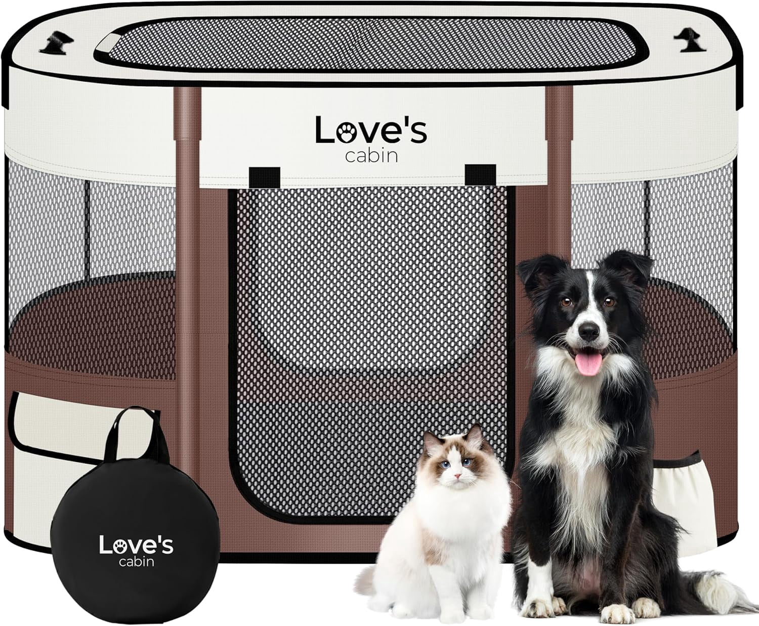 Indoor & Outdoor 3-Door Collapsible Soft-Sided Dog, Cat & Small – Inc - View #14