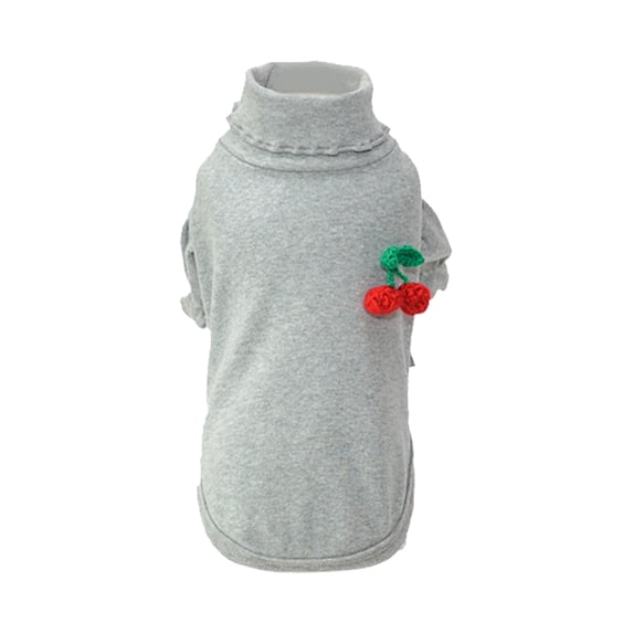 Pet Puppy Pullover Skin-Friendly, Warm Short Sleeve Shirt with Solid Color Dress-Up for Small Dogs