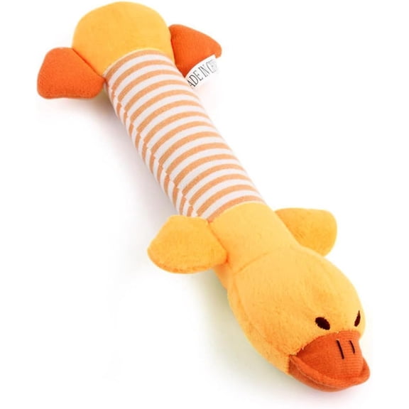Pet Puppy Squeaky Plush Duck Chew Toy Durable Sound Toy for Dogs for Chewing Fetching and Stress Relief Long for Playtime and Teething