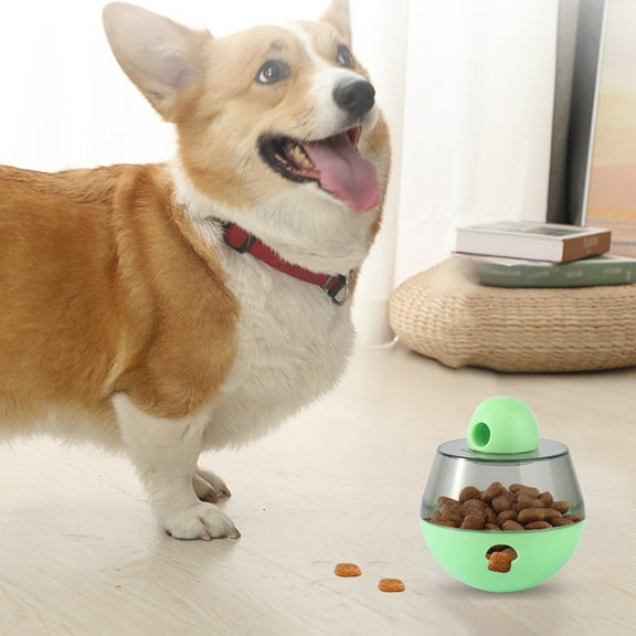 Pet Puzzle Feeder, Slow Eating Food Dispenser, Interactive Treat Toy for Cats Dogs, Tumbler Design, Mental Stimulation Game