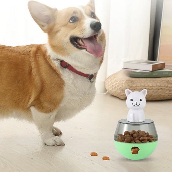Pet Puzzle Feeder, Slow Eating Food Dispenser, Interactive Treat Toy for Cats Dogs, Tumbler Design, Mental Stimulation Game