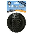thumbnail image 1 of Pet Qwerks Jingle X-Tire Ball Dog Toy, Large - Rugged Tires with a Jingle Ball in The Center, Interactive Toys That Make Noise, 1 of 2
