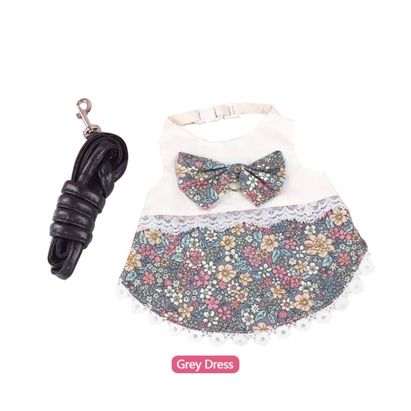 Pet Rabbit Clothes Dress Small Animal Harness Leash Vest Hat Set for Ferret Bunny Hamster Small Pet Supplies Rabbit Harness