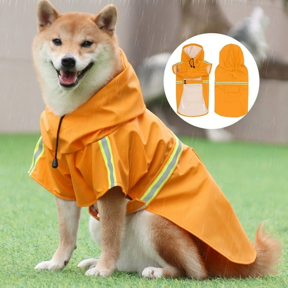 Pet Raincoat Fashion Reflective Waterproof Pet Winter Raincoat Dog Medium Large Dog