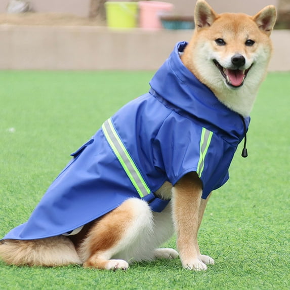 Pet Raincoat Fashion Reflective Waterproof Pet Winter Raincoat Dog Medium Large Dog