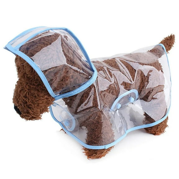 Pet Raincoat Puppy Hooded Raincoat Dog Transparent Rainwear Pet Outing Supplies