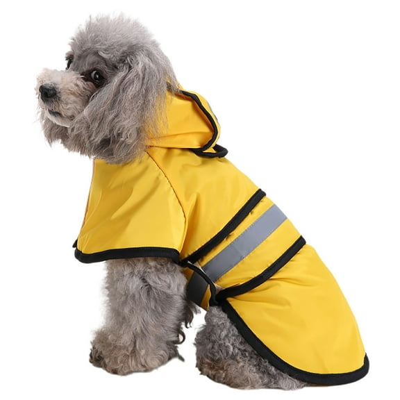 Pet Raincoat for Dogs Outdoor Gear Reflective Protective Layer for, 48 cm, Yellow