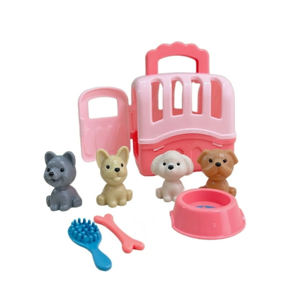 Pet Raise Learning Mini Dog Doll Kids Activity Toy Dog Carriers Educational Toy