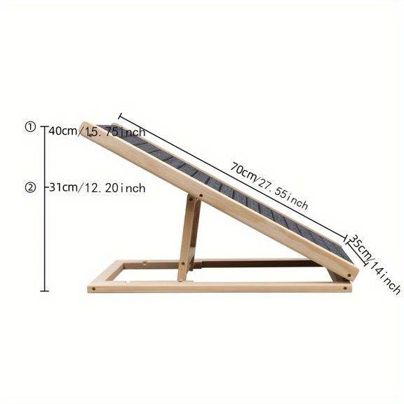 Pet Ramps for Dogs And Cats, Featuring Convenient Handrails, Foldable Design, And Sturdy Wooden Construction, Capable of Supporting Significant Weight