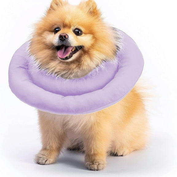 Pet Recovery Collar Soft for Dogs Cats 360° Protection Nylon Material Adjustable Strap Breed Friendly for Frenchies Pugs to Prevent Licking Wounding