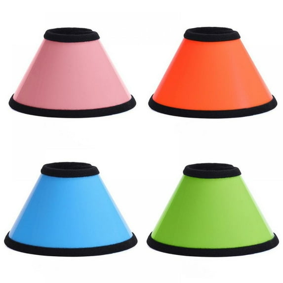 Pet Recovery Cone E-Collar for Cats Puppy Rabbit, Plastic Elizabeth Protective Collar Wound Healing Practical Neck Cover,For Small Medium Large Pets