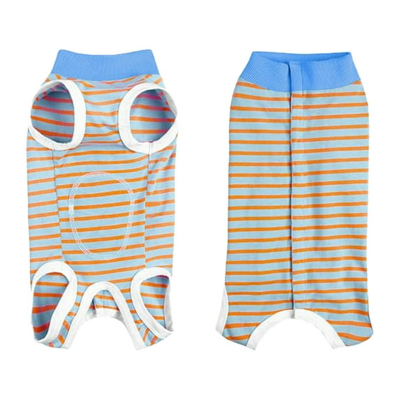 Pet Recovery Suit - Post-Surgery Spay/Neuter Wear, Breathable Spandex, Pee Hole Design, Alternative to E-Collar for Small/Medium Pets