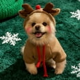 thumbnail image 1 of Pet Reindeer Hoodie Costume, Soft Polyester Warm Velvet Pet Clothes for Daily Use, Indoor Activities, Holiday Gathering & Birthday,L, 1 of 7