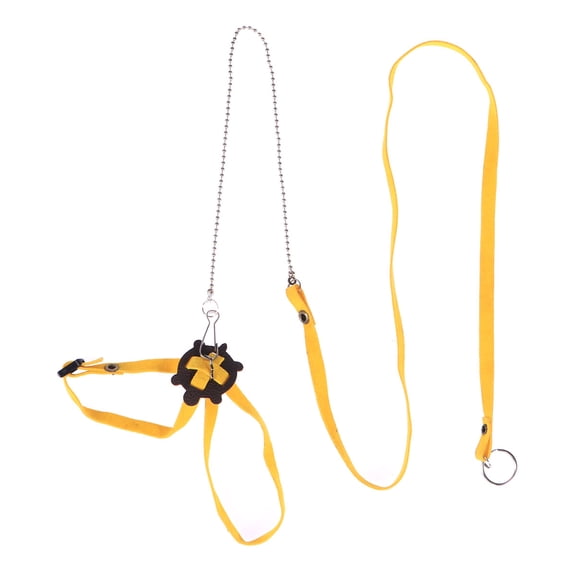 OUNONA Adjustable Yellow Reptile Leash with Finger for Secure Pet Handling and Comfortable Use
