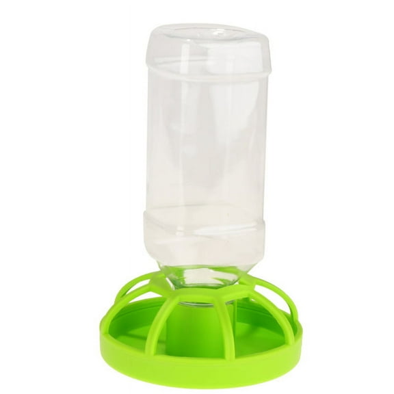 Pet Reptile Water Drinker Dispenser Bottle Auto Fountain Feeder Round Tray
