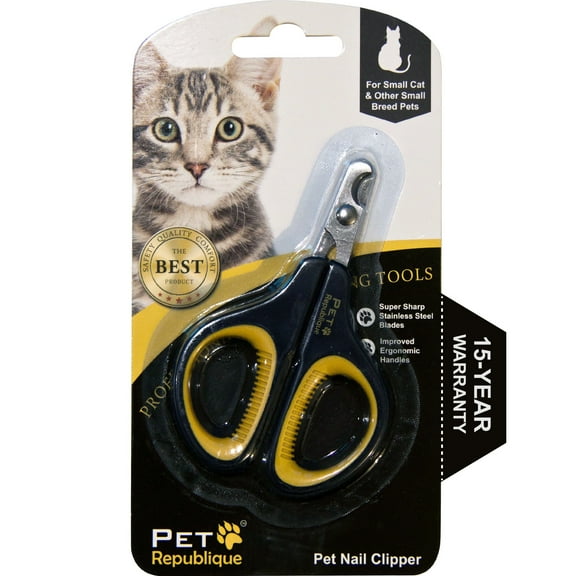 Pet Republique Professional Cat Nail Clippers - Claw Trimmer for Cat, Kitten, Puppy, Dog, Hamster, Small Breed Animals - Regular Grip