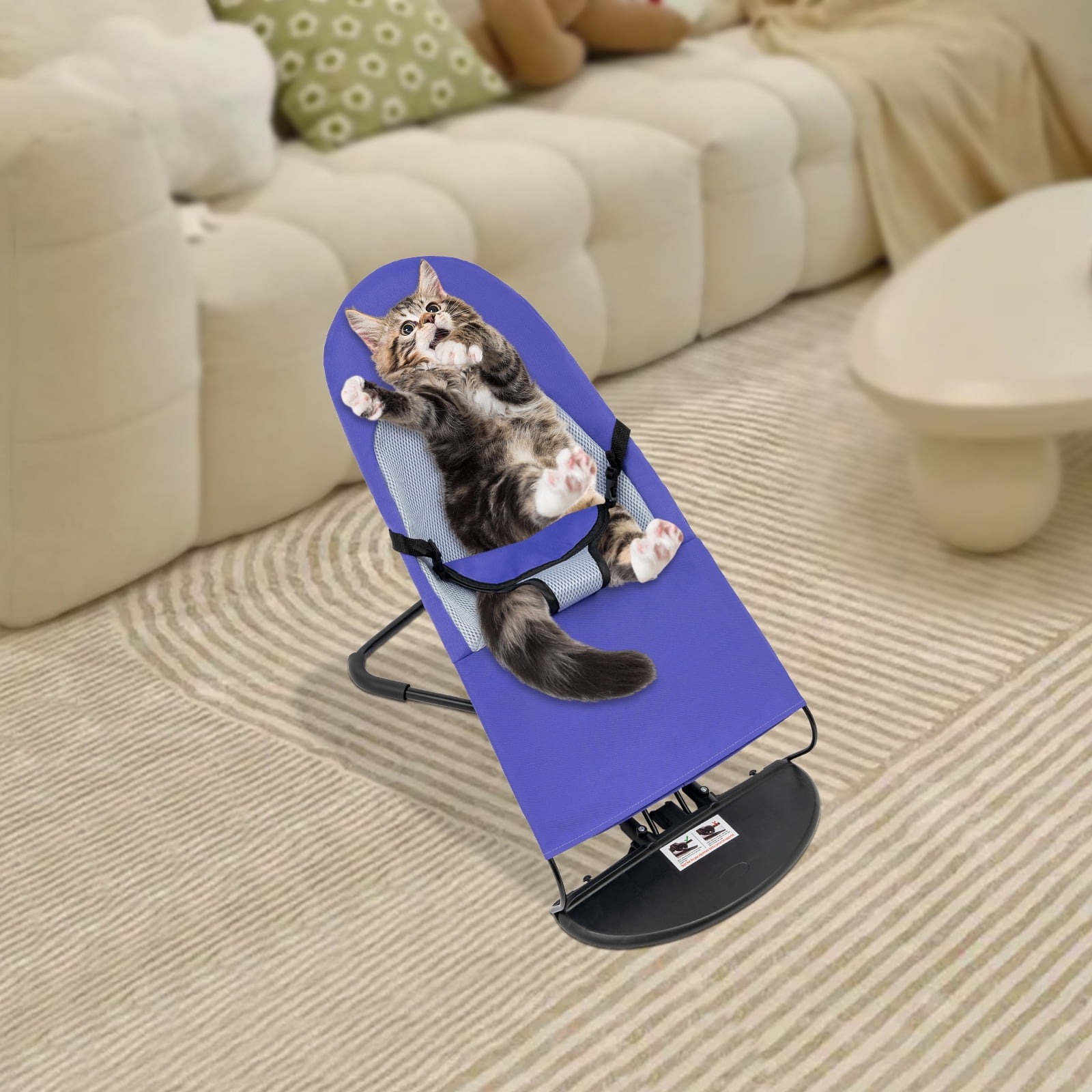 Pet Rocker Bed Pet Rocking Chair, Portable Foldable Pet Rocker Bed, Pet Rocker Bed For ...