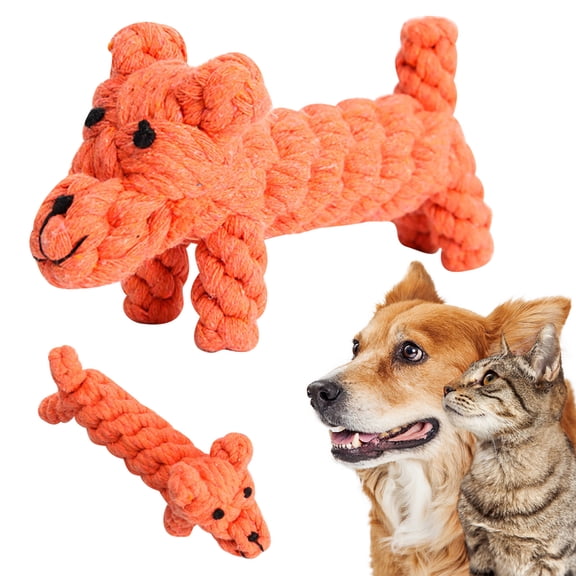 Pet Rope Toys for Dogs Teething and Care Dog Chew Toy for Puppy and Adult Pet Supplies,15 cm,Orange