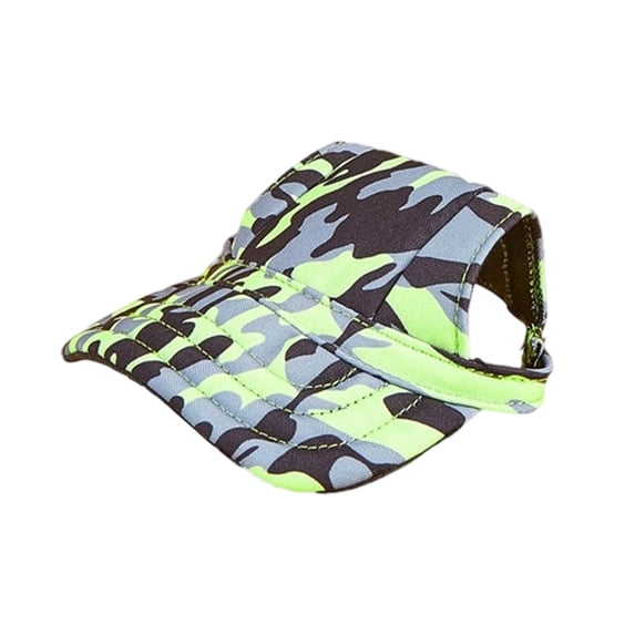 Pet Round Baseball Cap With Ear Holes, Adjustable Summer Sun Hat For Small Pets Outdoor Sun Protection