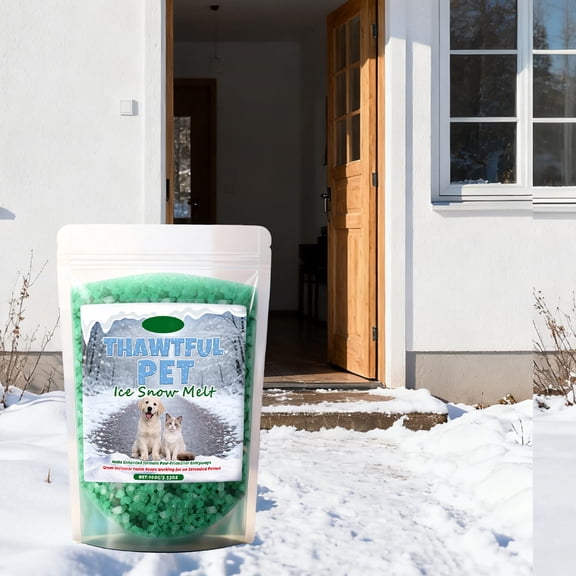 Pet Safe Ice Melt 100g Resealable Fast Acting Snow Salt for Outdoor Spaces Decks Entryways Low Corrosion Deicer Effective Down to -16°C Convenient Storage for Winter Prep,1PC-100g
