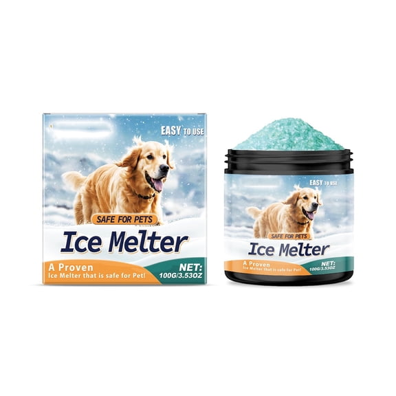 Pet-Safe Ice Melt Agent – Fast Acting Snow Melting Crystals, Sodium Chloride Formula • Non-Irritating for Dog Paws • Residue-Free Cleanup • Safe on Concrete, Metal, Wood • Home & Patio Use, 10 lbs
