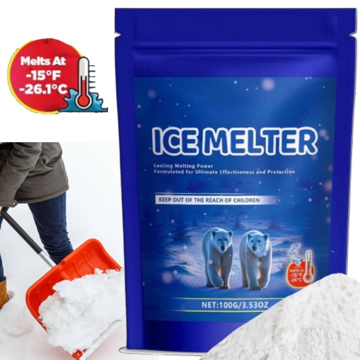Pet Safe Ice Melt Safe for Concrete, Snow Salt Ice Melt Pet Friendly ...