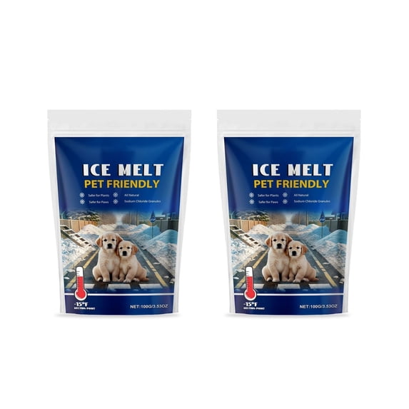 Pet Safe Ice Melting Power, Ice Melt, Snow Melt, Snow Salt for Driveways, Sidewalks, Winter Snow Remover Agent,2pcs