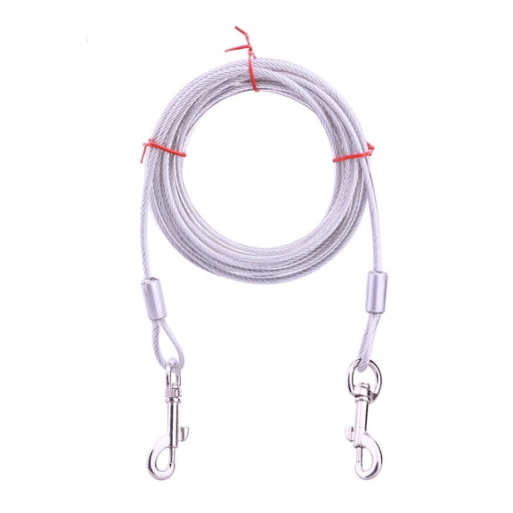 Outdoor Dog Freedom, Tie-Out Cable With Galvanized Steel Wire Rope Ensures Chew Proof Durability And Rust-Resistance, Perfect For Safe Enclosures Up To 17 Feet