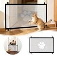 thumbnail image 1 of Pet Safety Gate Mesh Screen, Portable Dog Cat Isolation Barrier for Doorways, Stairs and Hallways, Retractable Mesh Gate with Paw Print Design, Easy Install Indoor Pet Fence for Home, 1 of 6