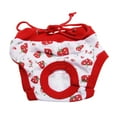 thumbnail image 1 of Pet Sanitary Pants For Dogs In Heat, Reusable Cartoon Cute Dog Sanitary Pants With Adjustable Waist Tie, Tail Hole, Microfiber Mesh Ventilation, Compatible With Disposable Pads,, 1 of 3