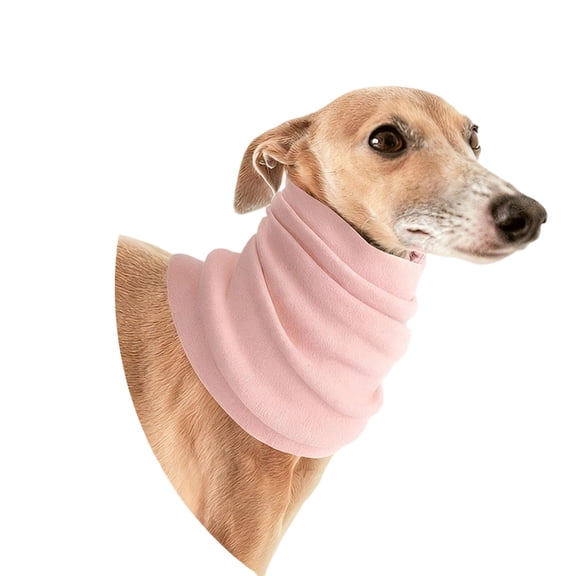 Pet Scarf Dog Cat Neck Warmer, Warm Fleece Pet Neckwear with Adjustable Fit, for Small Medium Dogs Cats Indoor Outdoor - S Size Pink